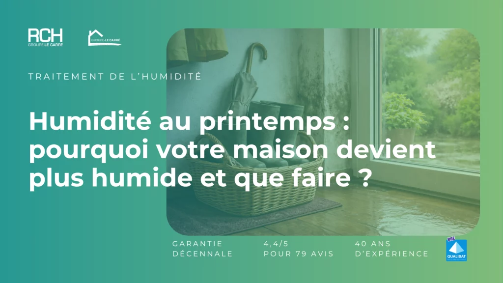 Humidité au printemps dans une maison à Nevers : mur humide et condensation près d’une fenêtre dans la Nièvre