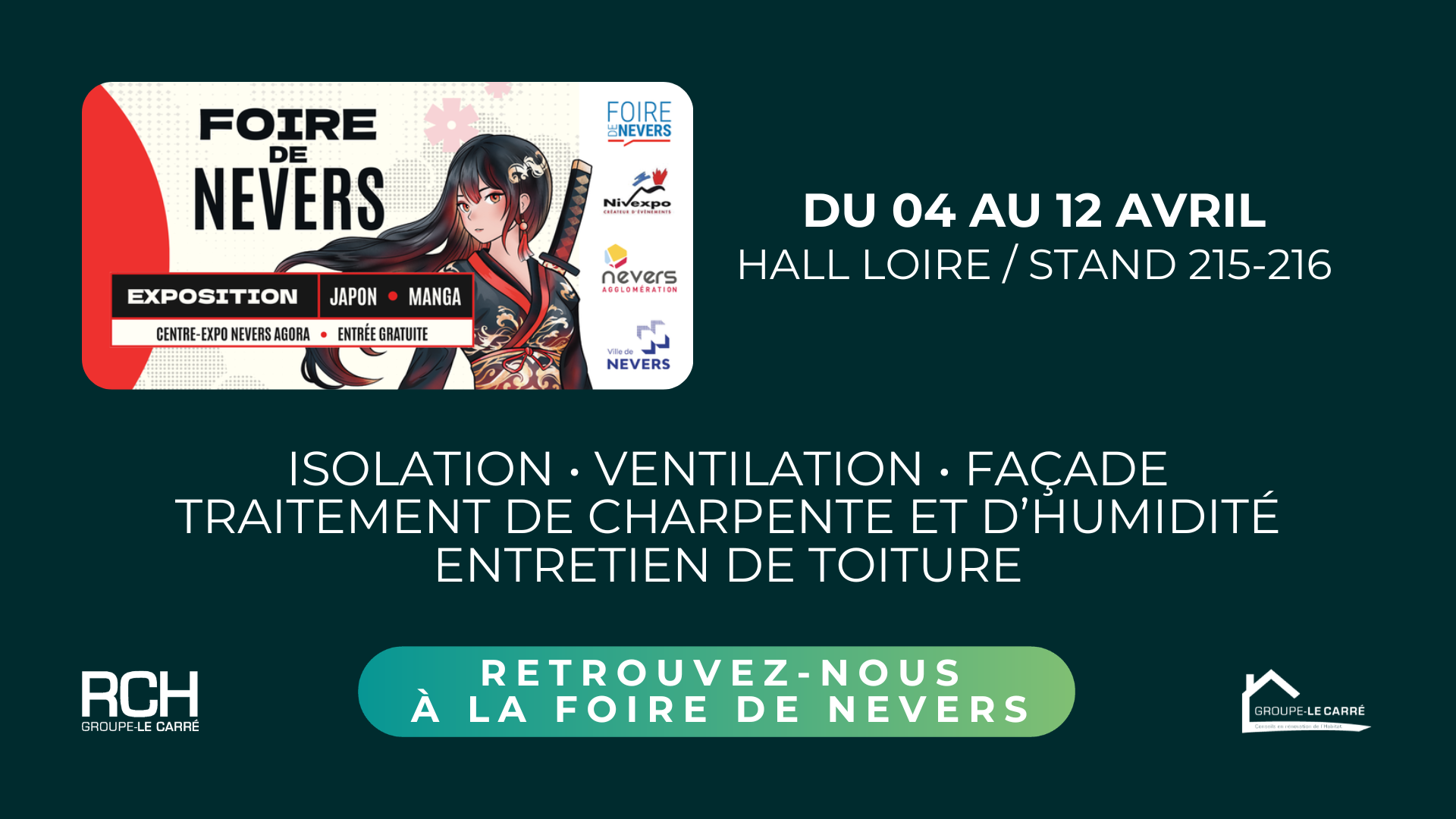 RCH Groupe Le Carré vous donne rendez-vous à la Foire de Nevers 2026